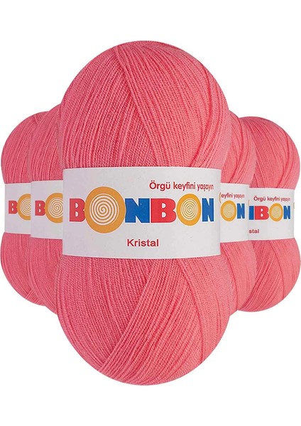 5 Adet Kristal El Örgü Lif Ipi Pembe 98230