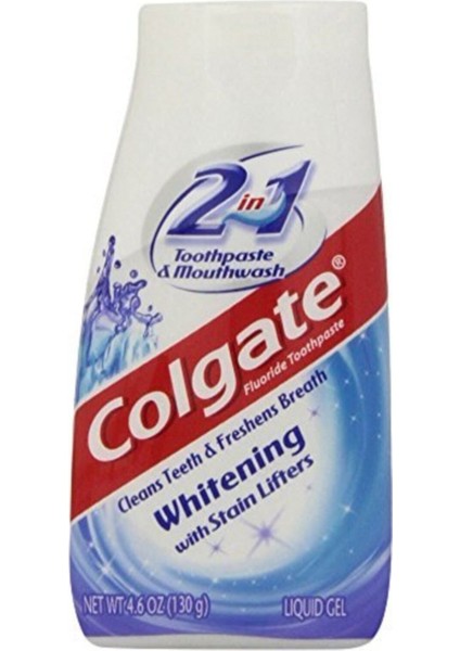 2'si 1 Diş Macunu ve Ağız Gargarası - Beyazlatıcı, Leke Giderici, Ferah Nane Aromalı, 130 gr