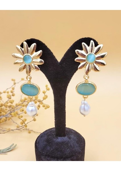 Asteria Güneş Çiçeği Gold Küpe fiyatları