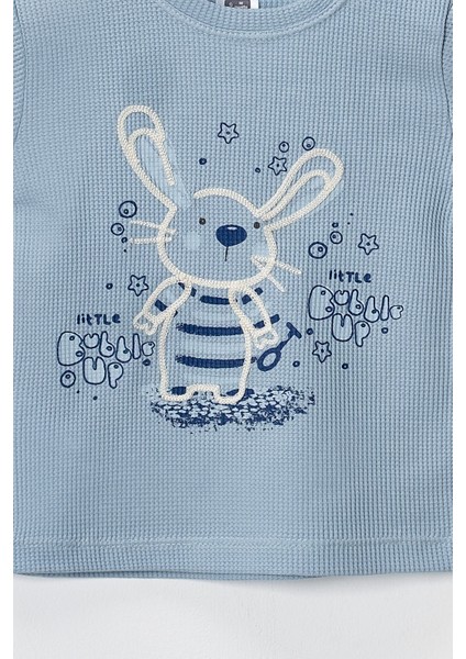 Unisex %100 Pamuklu Waffle Kumaş Yazlık Tişört ve Şort Takım - 9 - 12 - 18 Ay fiyatları