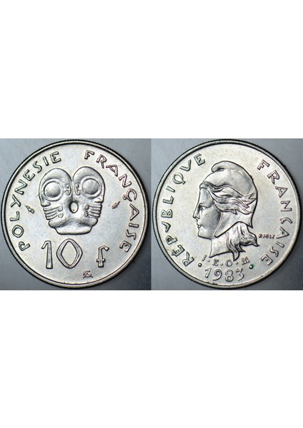 Fransız Polinezyası 10 Frank 1983 Çilaltı.