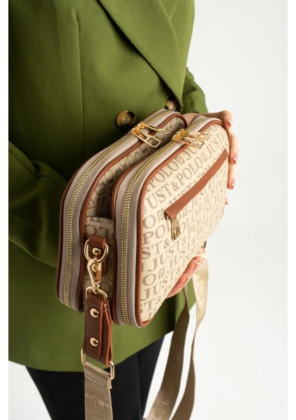 Kadın Suya Dayanıklı Baskı Desenli 5 Bölmeli Postacı Omuz Çantası Vecüzdanı Kombin indirimleri