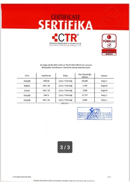 Taş Değirmende Öğütülmüş Organik Sertifikalı Tam Buğday Unu 1 kg x 2 Adet fırsatları