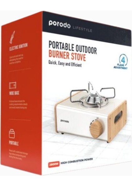 Lifestyle Taşınabilir Açık Hava Brülörlü Ocak, Açık Kahverengi, 2800W modelleri