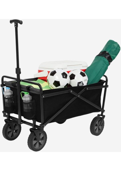 Mini Katlanabilir Yardımcı Vagon, 5'' Tekerlekli Kamp ve Piknik Arabası