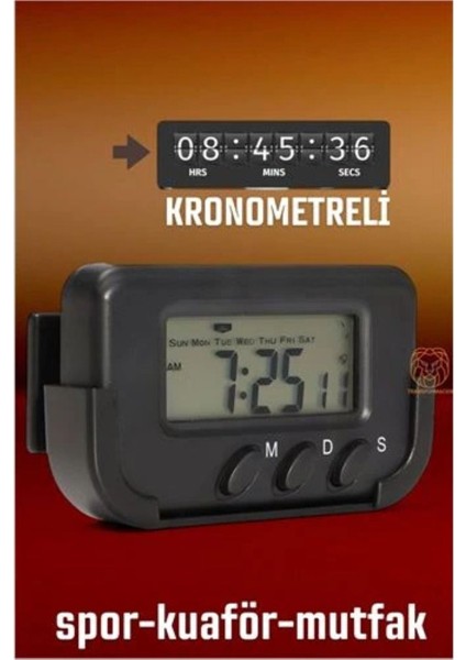 Çok Amaçlı Dijital Kronometre Saat, Spor ve Mutfak Için Kullanışlı Ölçüm Aleti