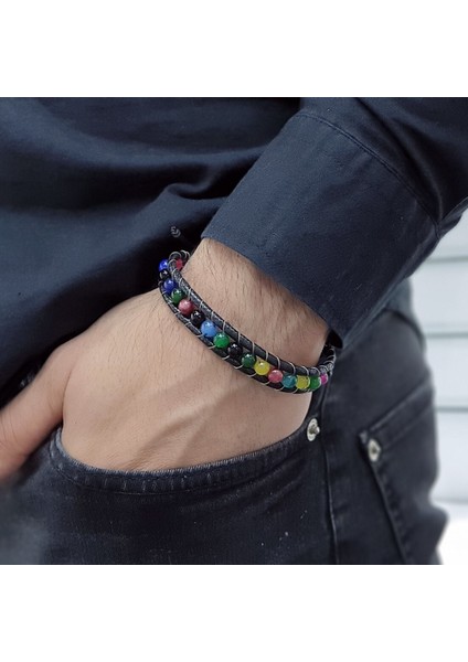 Çakra Doğaltaş Çelik Tel Örgülü Makrome Bileklik 31832B5D4 fiyatları