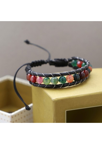 Çakra Doğaltaş Çelik Tel Örgülü Makrome Bileklik 31832B5D4 fırsatları