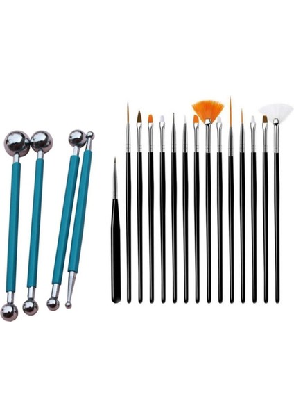 Pastacılık Seti 19'lu Şeker Hamuru, Kek Fırça ve Marzipan Modelleri