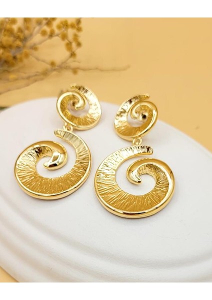 Selene Spiral Gold Küpe