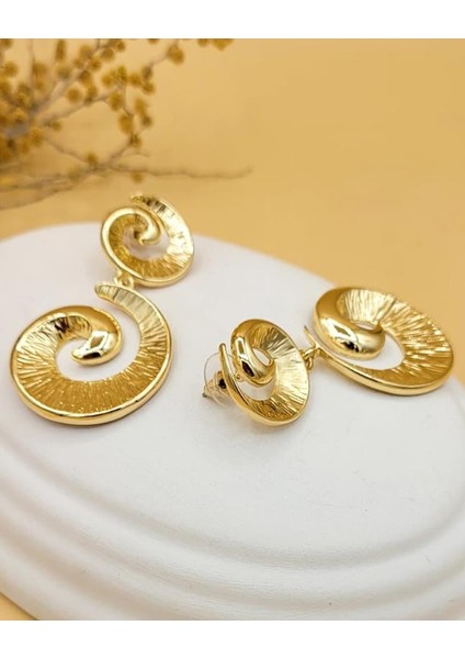 Selene Spiral Gold Küpe indirimleri