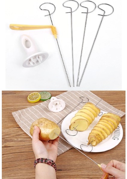 Şekilli Patates ve Salatalık Cips Yapım Seti, Pratik ve Eğlenceli Mutfak Aracı