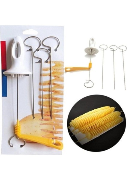 Şekilli Patates ve Salatalık Cips Yapım Seti, Pratik ve Eğlenceli Mutfak Aracı