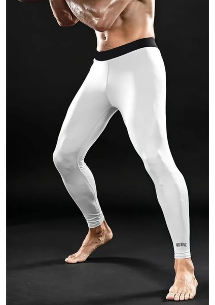 Profesyonel Siyah Futbolcu Taytı Içliği-Profesyonel Spor Taytı-Koşu Taytı -Erkek Fitness Taytı