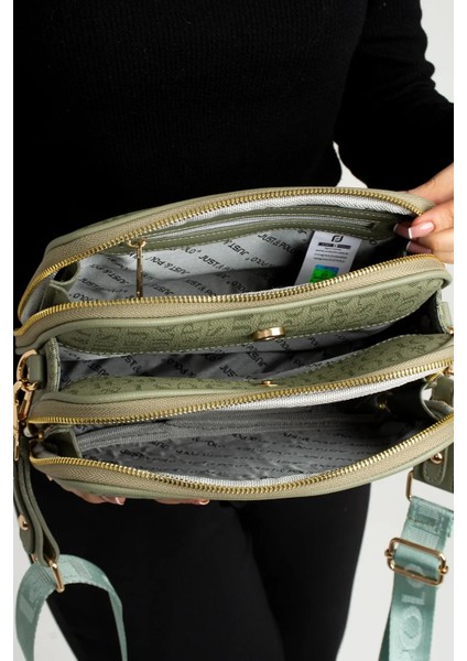 Kadın Suya Dayanıklı Baskı Desenli 5 Bölmeli Postacı Omuz Çantası Vecüzdanı Kombin indirimleri