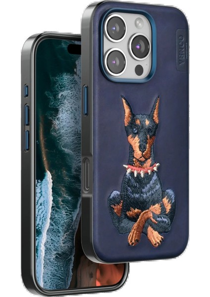 Venco iPhone 16 Pro Perma Desenli Kapak - Lacivert