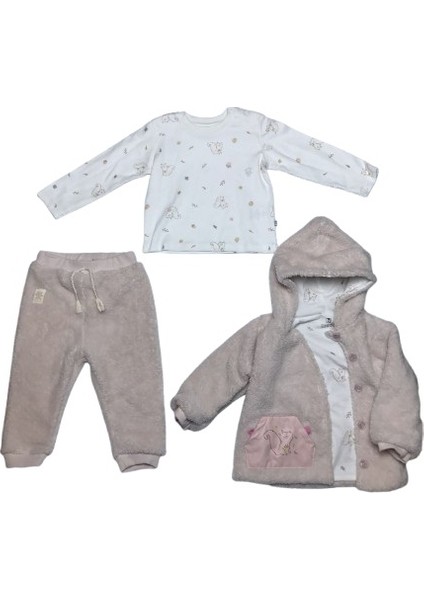 Bibaby Pretty Moments 3'lü Bebe Takım 73339 Ecru Pink