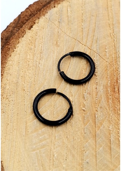 Siyah Renk Küçük Boy Halka Küpe