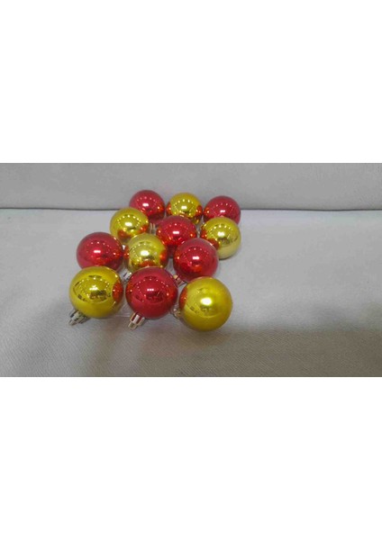 Süs Topları 4cm Parlak 6 Ad Sarı Ad Kırmzı Özel Günler Özel Ürünler modelleri