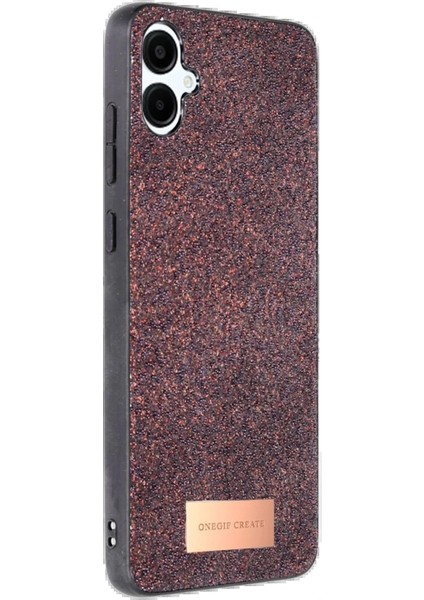 Onegif Samsung Galaxy A06 Bright Simli Kapak - Derin Mor