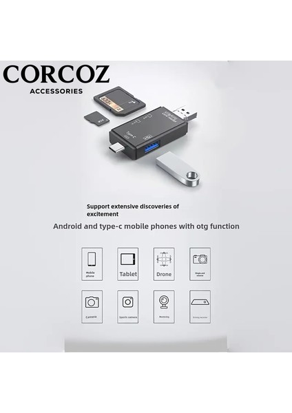 6'sı 1 Arada Hafıza Kartı Okuyucu USB 3.0 Çok Işlevli Kart Okuyucu - CZ51 fiyatları