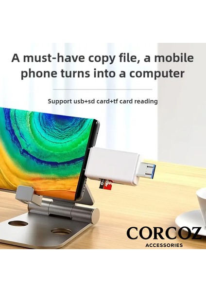 6'sı 1 Arada Hafıza Kartı Okuyucu USB 3.0 Çok Işlevli Kart Okuyucu - CZ51