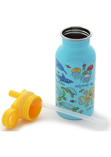 2'li 400ML Pipetli Paslanmaz Çelik Matara Bugs- Ocean indirimleri