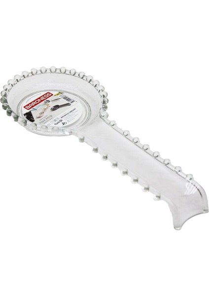 Şeffaf Renkli Plastik Boncuklu Kepçe, Kaşık, Çırpıcı ve Altlık Seti