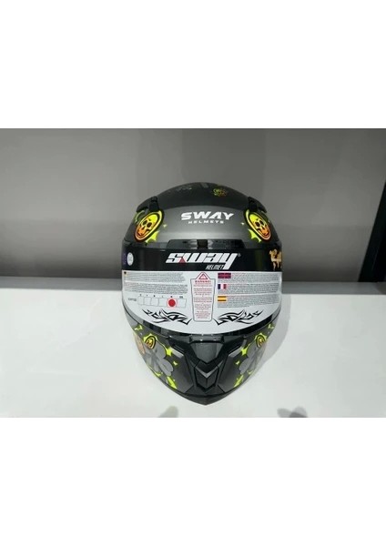 Kask Sway Sw 820 Badboy Full Face Gümüş Vizör fiyatları