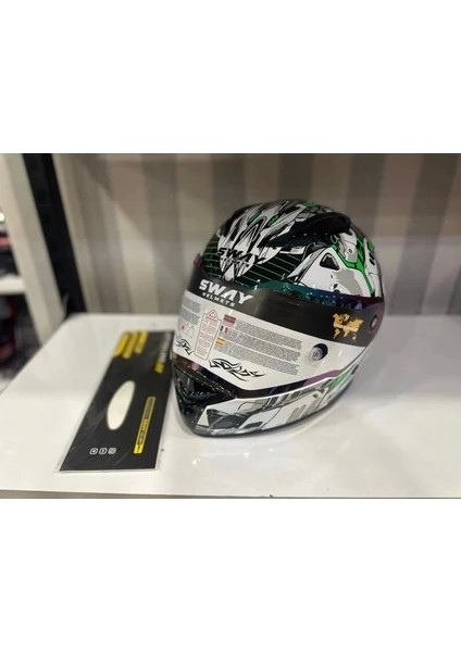 Kask Sway Sw 850 Whıte/green Full Face fiyatları