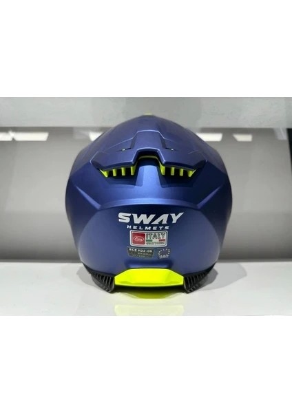 Kask Sway SW-865 Mat Mavi Güneş Gözlüklü modelleri