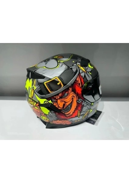 Kask Sway Sw 820 Badboy Full Face Gümüş Vizör indirimleri