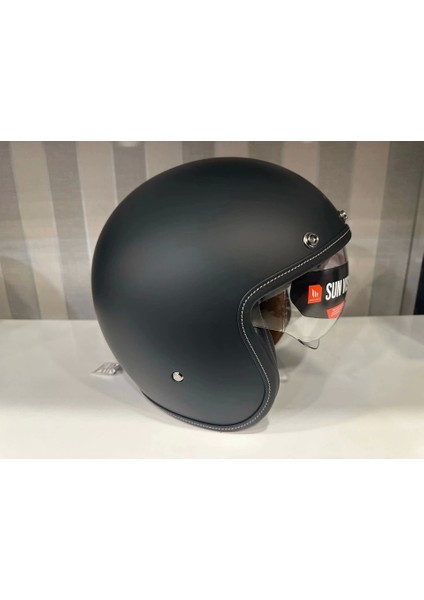 Kask mt Lemans 2 Sv Mat Siyah Şeffaf Vizörlü fırsatları
