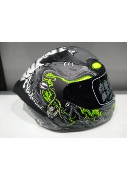 Mts Kask Mts Pro 801 Zombi Güneş Gözlüklü Grey/whıte/yellow fiyatları