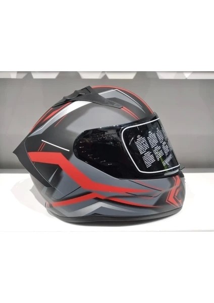 Mts Kask Mts Pro 801 Twılgh Güneş Gözlüklü Mat Gri/kırmızı fiyatları