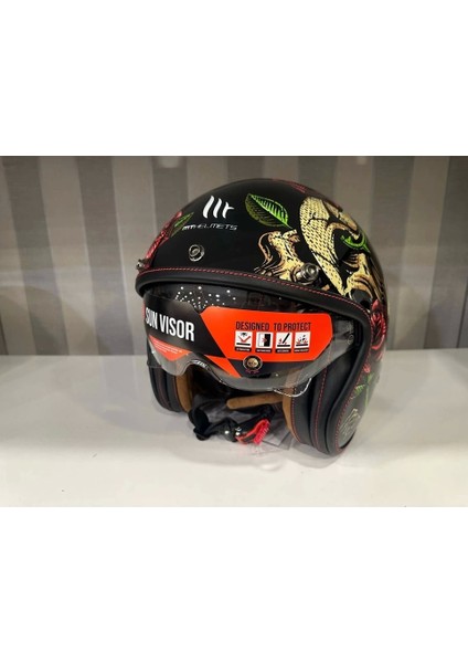 Kask mt Lemans 2 Sv Breakout B9 Parlak Şeffaf Vizörlü