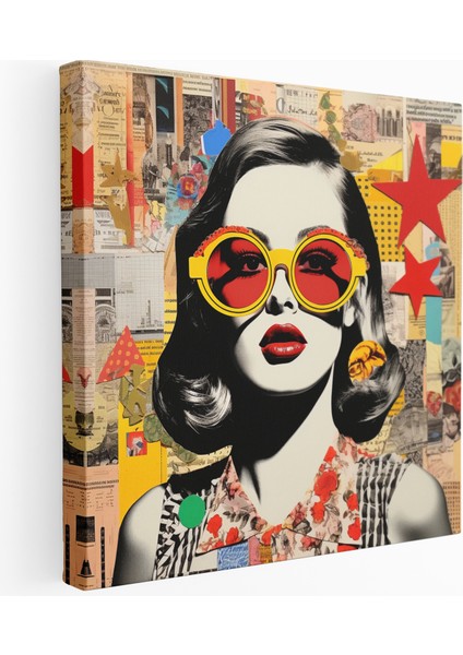 Vintage Dergi Koleksiyonu Kanvas Tablo Baskı