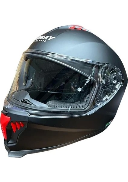 Sw 865 Double Vizör Matt Black Full Face Kask