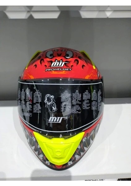Mts Kask Mts Pro 801 Demon Güneş Gözlüklü Kırmız/sarı