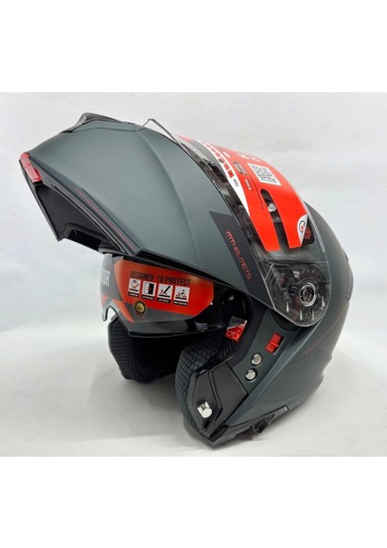 Kask mt Genesis Sv Çene Açılır Kask Mat Anthracite Grey