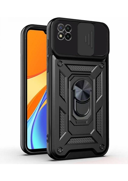 Kızaklı Tank Kılıf Xiaomi Redmi 9C Siyah