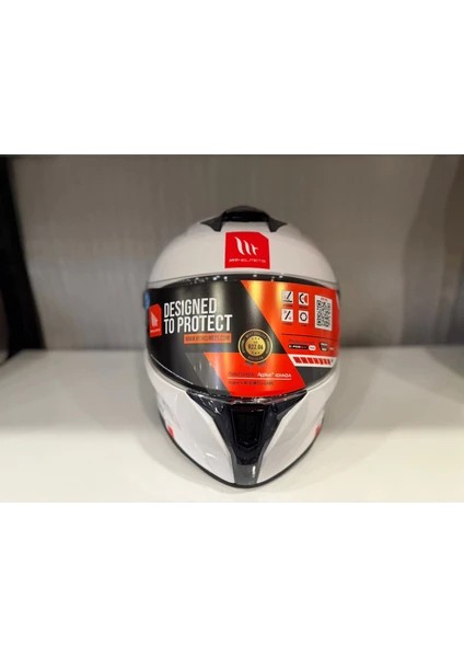 Kask mt Helmets Targo S Solid Parlak Beyaz