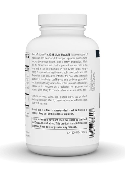 Magnesium Malate Trihydrate 1,250 And Malic Aid High Qualty Magnezyum Malat Powerfull Complex Enerji modelleri