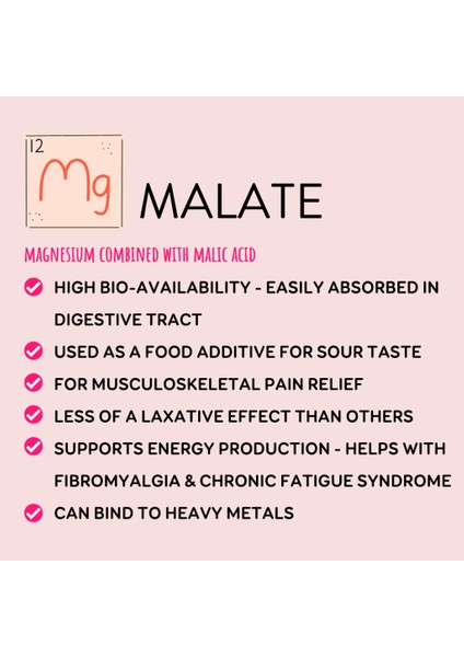 Magnesium Malate Trihydrate 1,250 And Malic Aid High Qualty Magnezyum Malat Powerfull Complex Enerji