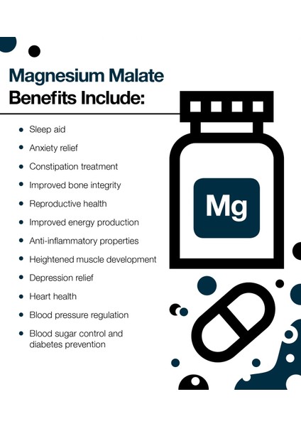 Magnesium Malate Trihydrate 1,250 And Malic Aid High Qualty Magnezyum Malat Powerfull Complex Enerji