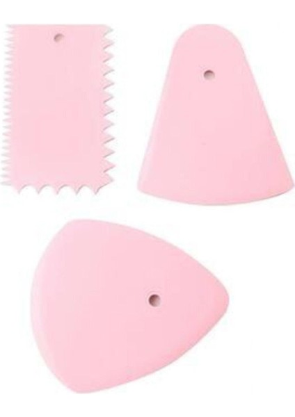 Pembe 3'lü Krem ve Hamur Kazıyıcı Seti, Pratik Mutfak Araçları fiyatları