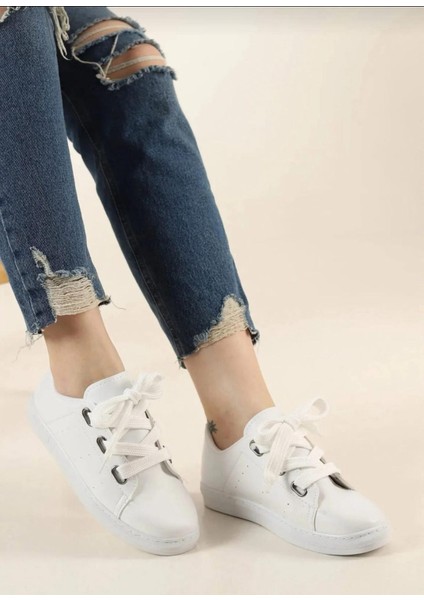 Beyaz Kadın Spor Sneaker Casuel Günlük Ayakkabı