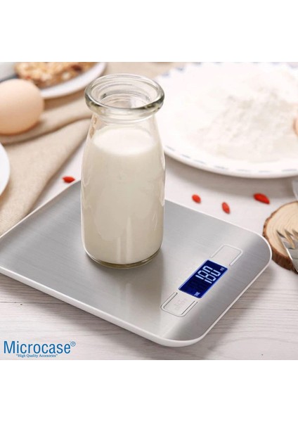 Hassas Ölçüm Dijital Mutfak Tartısı, 5 kg Kapasite, LED Ekran, Şık ve Kullanışlı