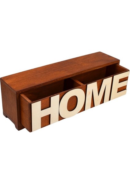 Ahşap Home Yazılı Dekoratif Kutu 43X13X10 cm fiyatları
