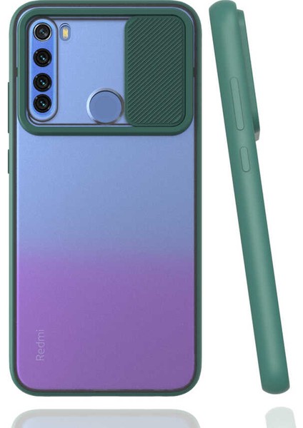 Xiaomi Redmi Note 8 Kılıf Kamera Korumalı Sürgülü Renkli Sert Esnek Silikon Lensi Kapak